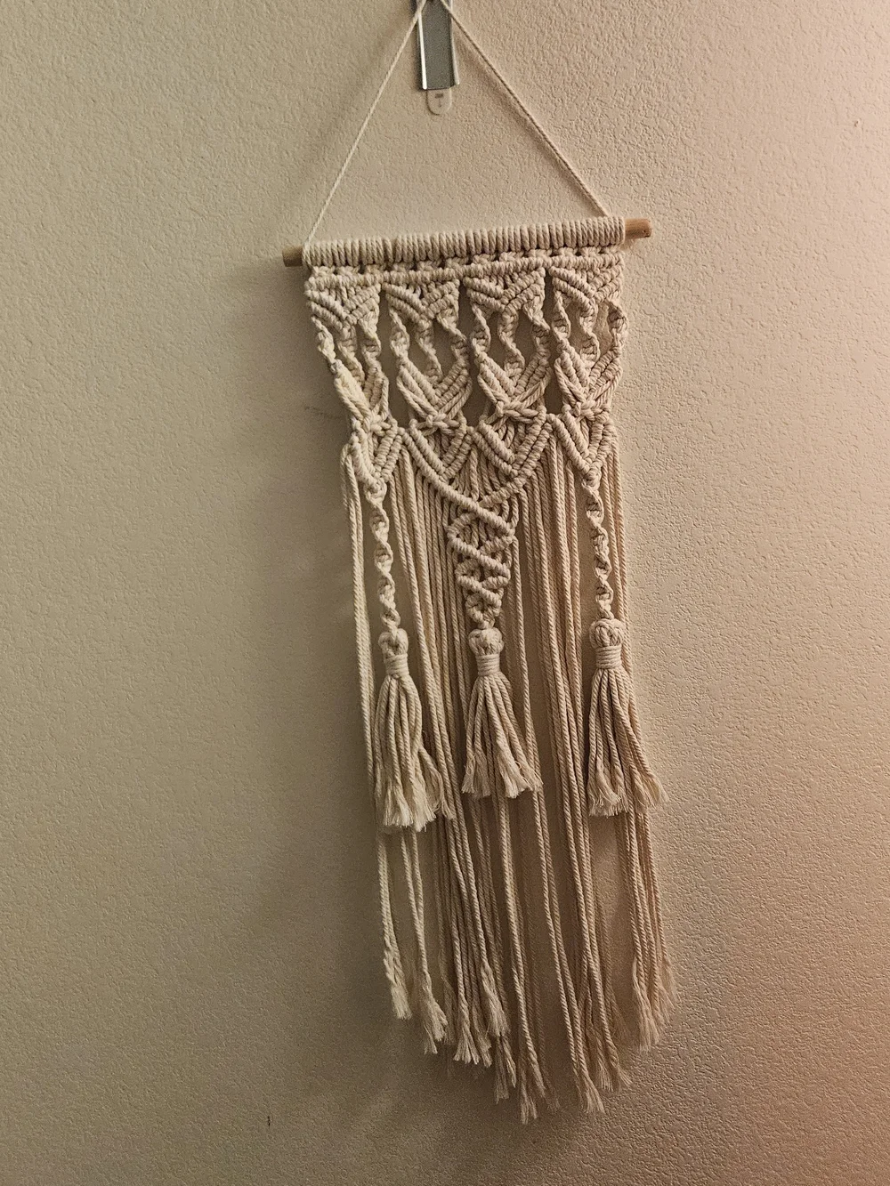 Cream Macramé Wall Hanging
